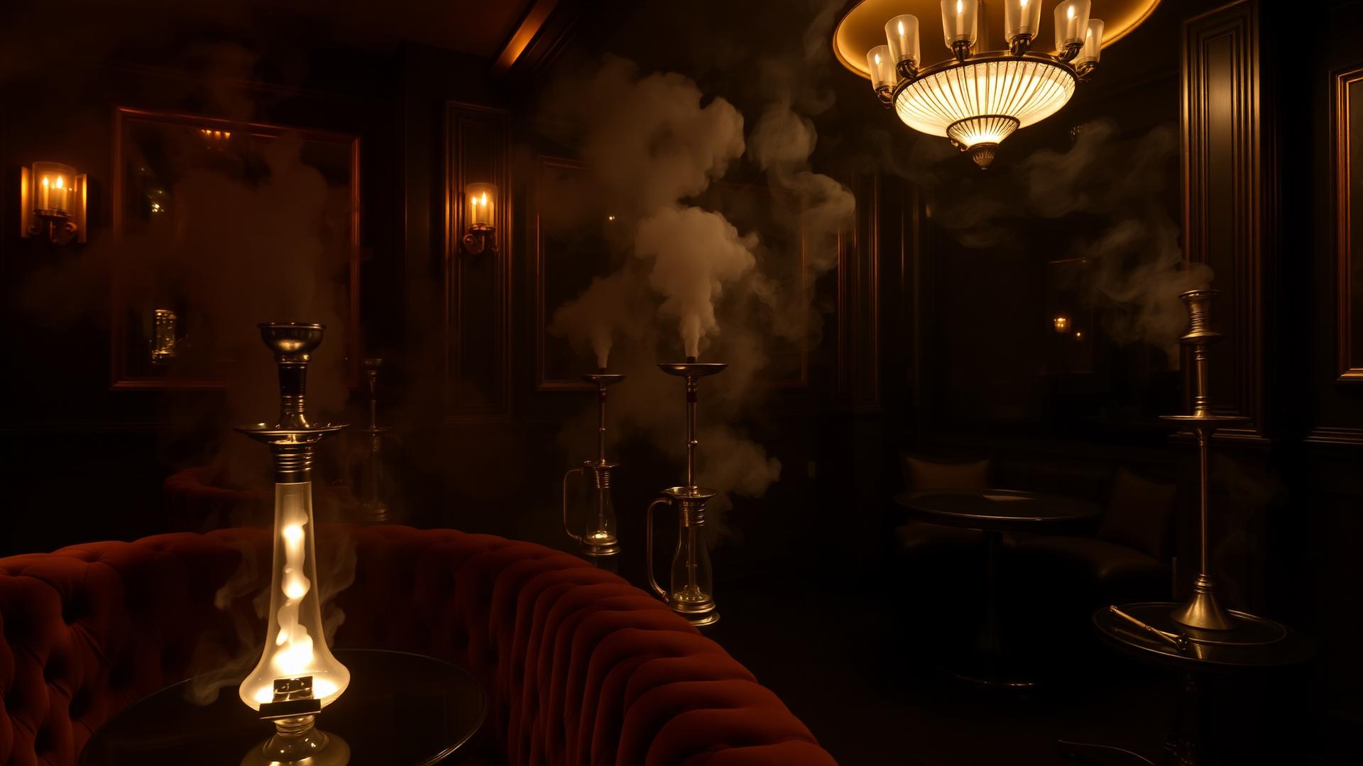 Luxury shisha lounge interior